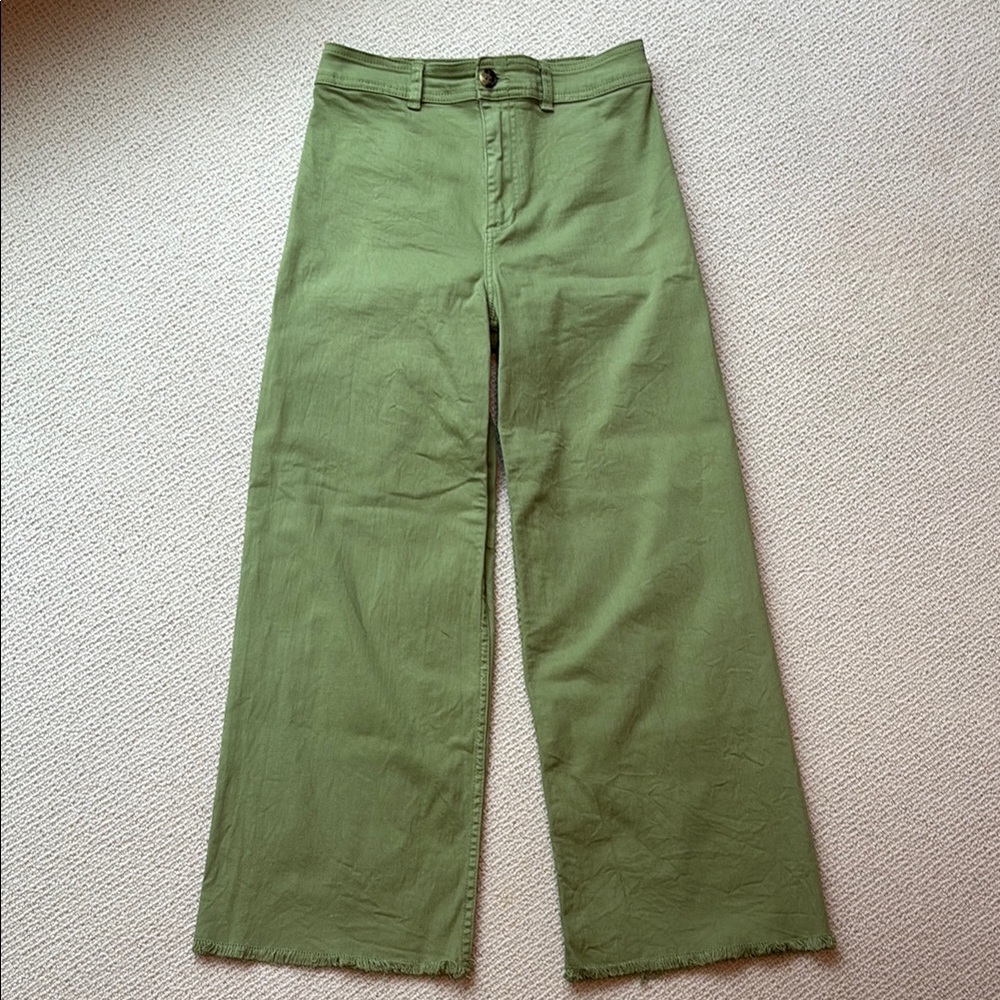 Billabong Olive Green Wide-Leg Jeans, Size 28